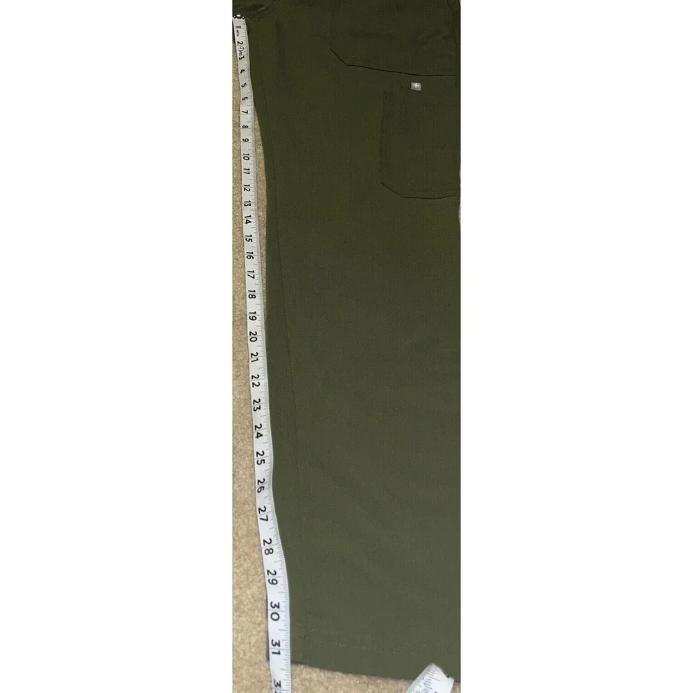 Figs (S) Moss Green Mens Jogger Scrub Pants & Top Set Technical Collection (FLAW - Picture 8 of 16